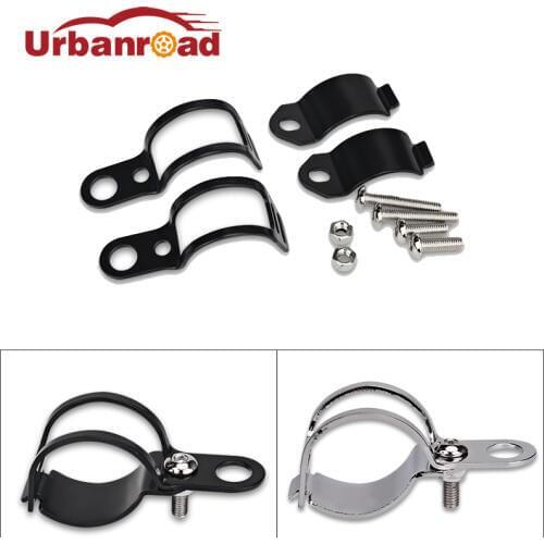 2pcs/Pair Motorcycle Turn Signal Mount Bracket Relocation Mount Fork Clamps Holder For 30MM-45MM Turn Signal Black Silver Motor