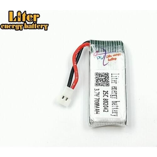 20pcs/lot 3.7V 700mah 802042 battery U818A axis aircraft battery 3.7V 700mah 20C 25C
