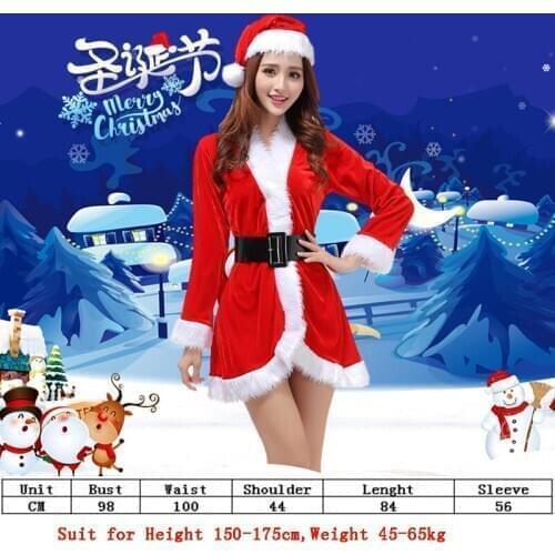 2020 Women Fancy Christmas Cosplay Costume Dress Halloween Costume White Red Women Clothing