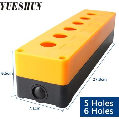 22mm 5 Holes 6 Holes Emergency Stop Control Push Button Switch Box For Motor Lifting Equipment BX5-22 BX5-22