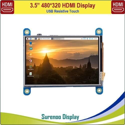 3.5 inch 320*480 HDMI-Compatible TFT LCD Module Screen Display Monitor & USB Capacitive Touch Panel for Raspberry Pi