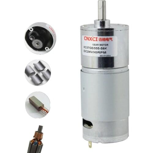 37MM 555 DC Gear Motor Eccentric shaft 1224V Micro motor Low speed High torque Quality