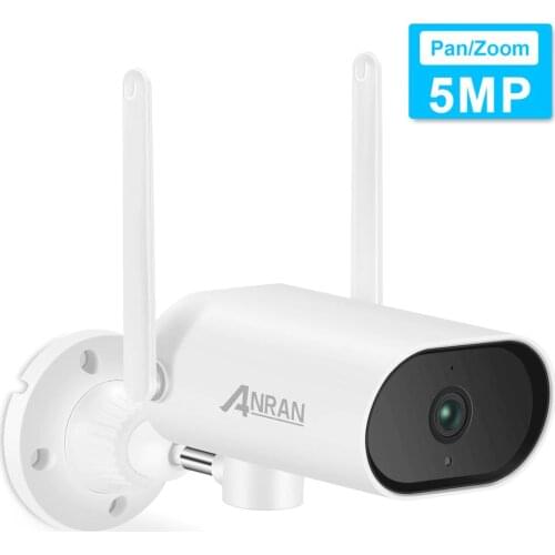 ANRAN Surveillance 5MP 1920P Pan Tilt Camera Human Detection Tracking Camera Security Outdoor Wifi Wireless Camera With Card