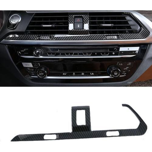 Car Styling ABS Carbon Fiber Car Air Vent Cover Trim Decoration Frame For BMW X3 G01 2017 2018 2019 Car Accessories