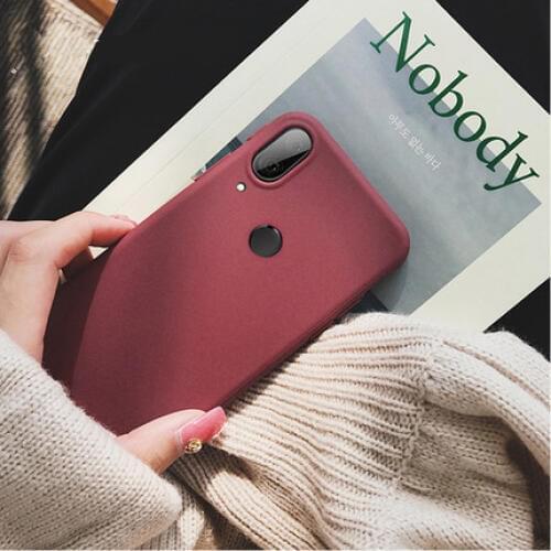 For Xiaomi Redmi Note 7 Case Soft Matte Silicone Slim Protective Back Cover Case for xiaomi redmi note7 full cover phone shell