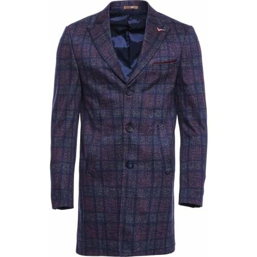 Double-Breasted Plaid Smoke Over Knee Topcoat