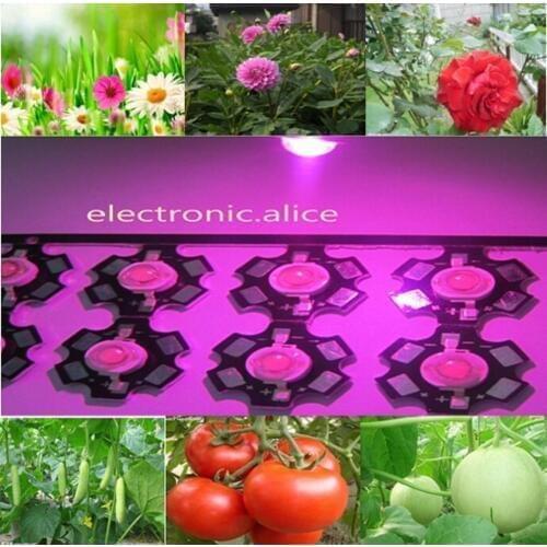 Hot 10pc 3W full spectrum 400nm-840nm led grow lights F hydroponics on 20mm star pcb New