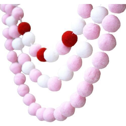 Colorful Felt Ball String Home Hanging Decorations Christmas Party Adornments Eco-friendly Children DIY Toys Supplies