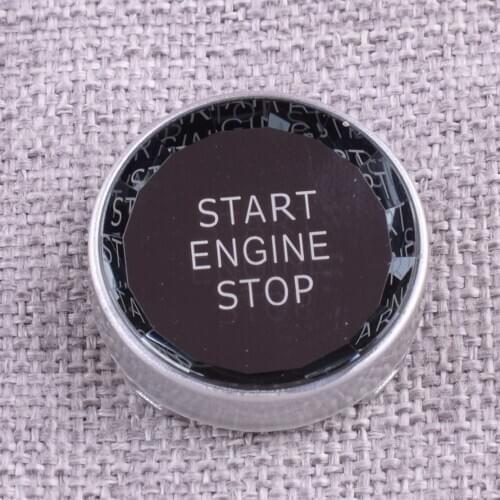 CITALL Car Engine Start Stop Button Cover Fit for BMW E Chassis E90 E91 E92 E93 E84 E83 E70 E71 E72 E89 Silver Crystal