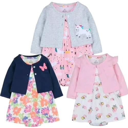 2PCS 1st Birthday Dress for Baby Girl Beautiful kids dresses for girls summer 2021 Flower Girl Dresses for Weddings Dress+coat