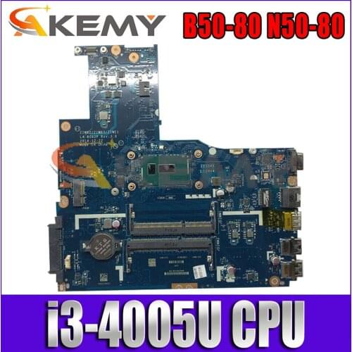 Akemy ZIWB2/ZIWB3/ZIWE1 LA-B092P Motherboard For Lenovo B50-80 N50-80 Laptop Motherboard CPU I3 5005U/5010 DDR3 100% Test Work
