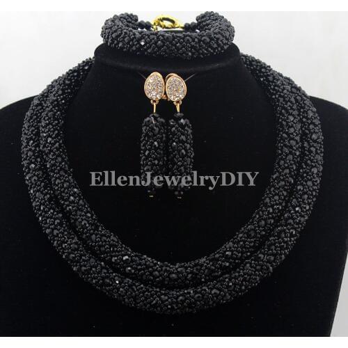 Fashionable African Beads Jewelry Sets Crystal Jewelry Set Nigerian Wedding Necklace Womens Jewellery Set Jewelry Sets W12716