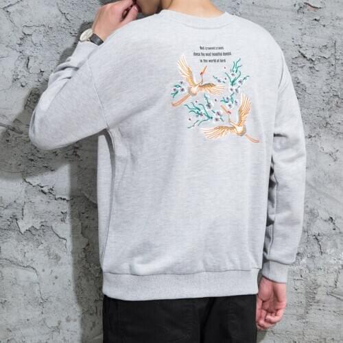 EL BARCO Fashion Spring Cotton Men Hoodies Sweatshirt Embroidery Black Male Tops Shirt Soft Grey Jackets Harajuku Pink Coats