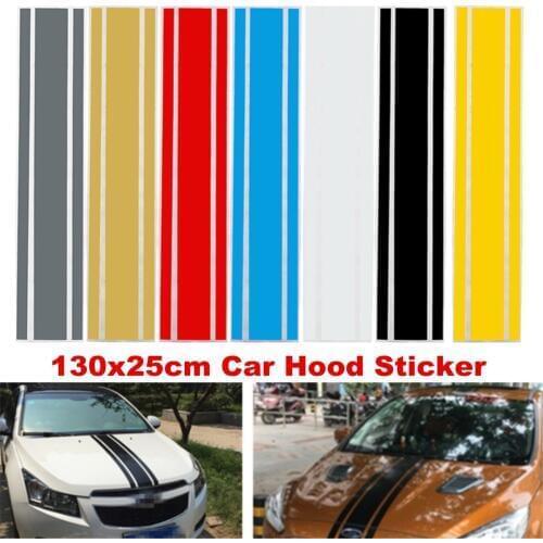 Car-Styling Decal Sticker Auto Motorcycle SUV Hood Engine Cover Vinyl DIY Decor Stripe Emblem Bandage Auto Accessories