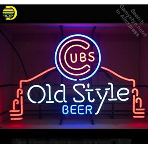 Neon Sign for Unions Cub Style Beer Neon Light Sign Old Bar Advertise Display Neon Tube Sign handcraft Publicidad lamp lighting