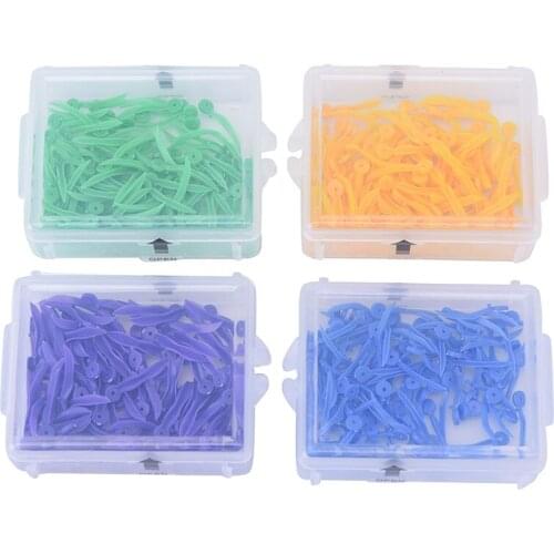 100PCs/Box Arc Concave Design Disposable Dental Wedge With Hole Diastema Tooth Wedge Medical Plastic Dentist Tool