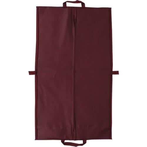 Wholesale 500pcs/Lot High Quality Dark Red PP Non Woven Fabric Garment Suit Bags with Outside Document Pocket