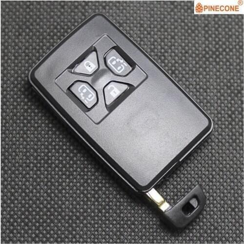PINECONE Key Case for TOYOTA Keyless Entry Car Styling 4 Button Uncut Blade Replace Smart Car Key Fob Shell Classic Black 1 Pc
