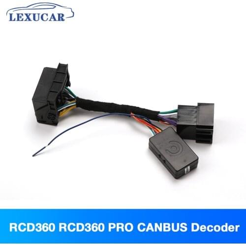 Plug & Play ISO Quadlock Adapter Cable CANBUS Decoder Simulator For VW RCD360 RCD360 PRO Car Low profile