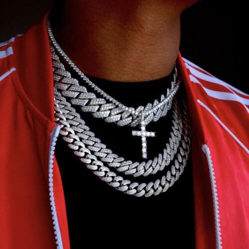 Fabulous Hip Hop Miami Cuban Chain Necklace Unique Star Trendy Fashion Rapper Jewelry Iced Out Cuban Necklaces Dropshiping