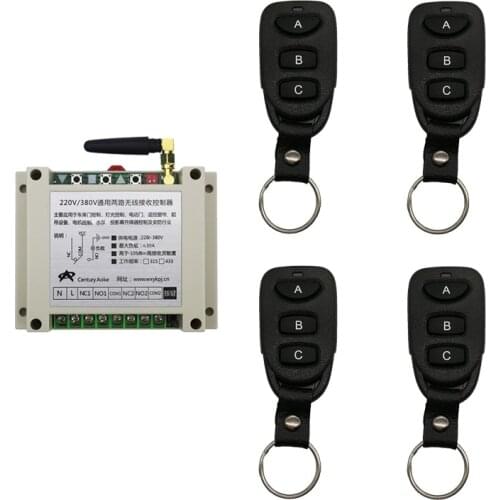 AC 220 V 250V 380V 2CH 2 CH Motor Wireless Remote Control Switch Roller Shutter Electric Curtain Remote Forwards Reverse