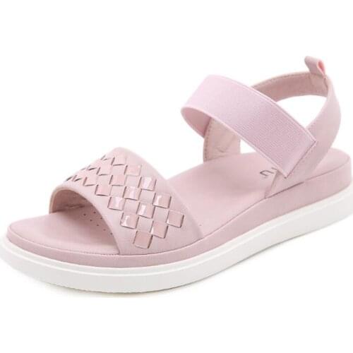 Women Sandals Summer Female Shoes Flat Bottom Wedge Breathable Ladies Slip-on Casual Sport Sandals Ladies Sandalias zy883