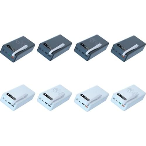 Detachable LCD QC3.0 PD 14x18650 Battery Case 5W/10W Wireless Charging Box Power Bank Shell