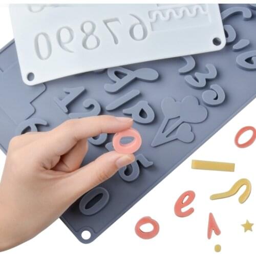 Hebrew Letters Arabic Numbers DIY Silicone Chocolate Mold For Baking Cake Decorating Tools Bakeware Moulds