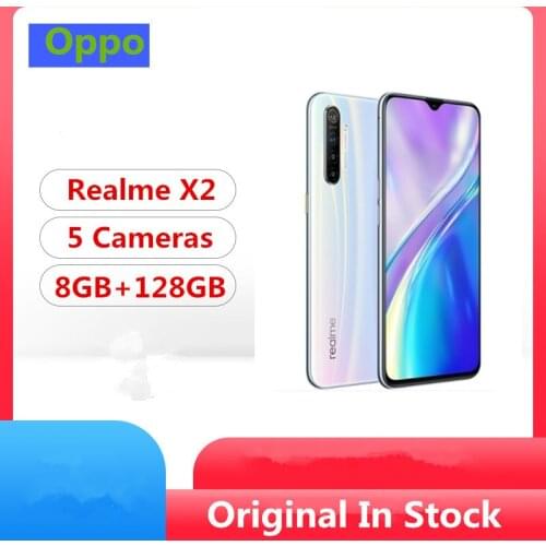 Original Realme X2 Mobile Phone Snapdragon 730G Android 9.0 6.4" Super Amoled 8GB RAM 128GB ROM 64.0MP 30W Charger NFC