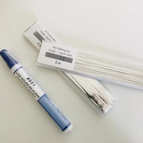 Solar cell tabbing wire Bus bar copper wire rosin flux pen soldering ribbion electrical wires for diy solar panel