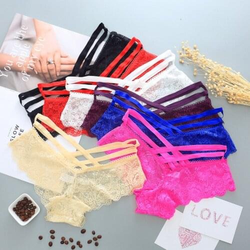 Sexy Panties Lace Briefs for Women Underwear Hot Erotic Thong Panties Female Seamless Low Waist Intimates Underpants