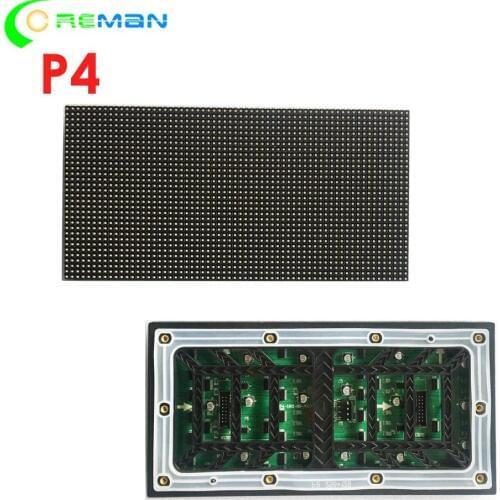 Aliexpress high brightness led display screen module p4 ph4 , hub75 smd1921 smd2525 p4 outdoor led video panel