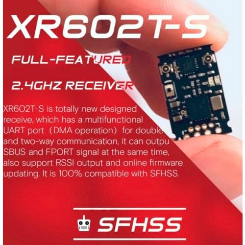 Oversky XR602T-S 14CH SBUS Micro Mini RC Receiver 2KM Range Double Antenna Compatible Futaba T8SG T14SG SFHSS Transmitter