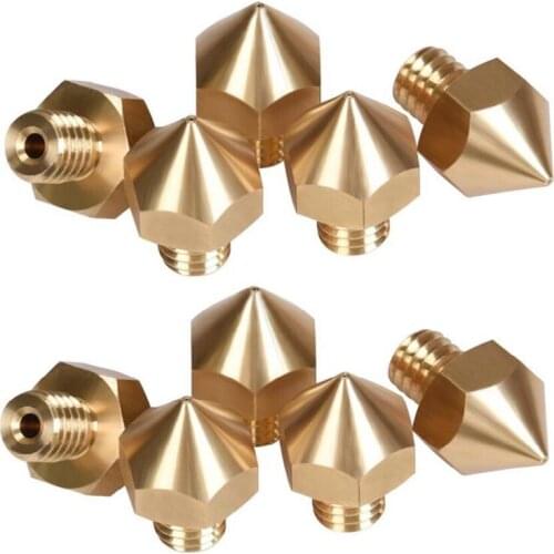 10PCS B1UM2 Brass Nozzle 1.75 0.4MM 3D Printer Parts Extruder Print Head Nozzle for 1.75mm Filament