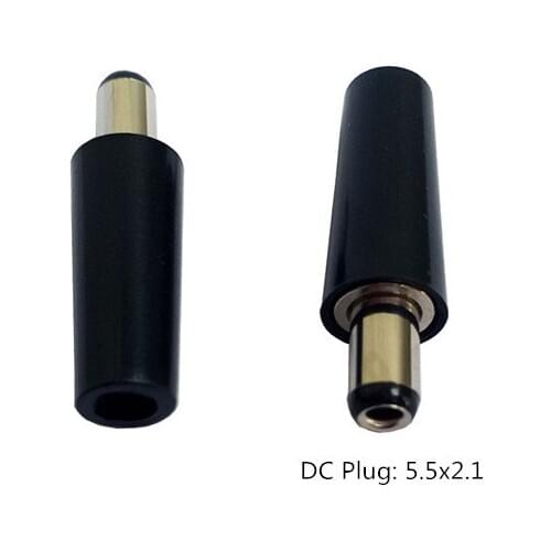10Pcs Sample Circular PVC 5.5*2.1mm Solder Type Male DC Power Plug Header For Power Socket