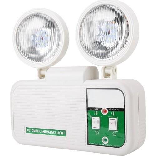 2W Dual Lamp Head Exit 8 LEDs Emergency Light 110-220V EU Plug High brightness LED lamp
