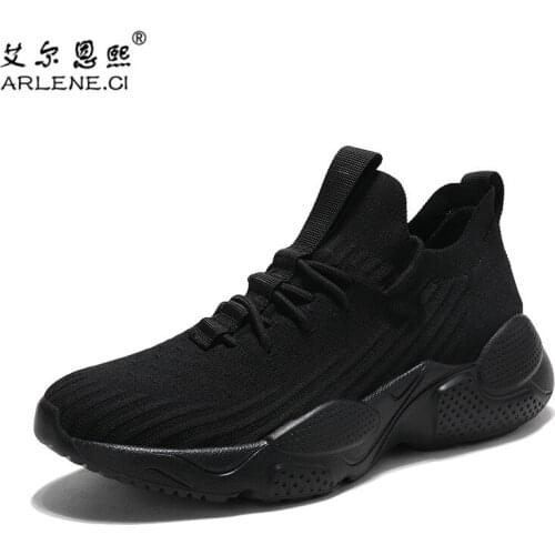 2020 Hot Sale Men Running Shoes Comfortable Socks Sneakers Breathable Non-slip Wear-resistant Outdoor Walking Men Sport Shoes