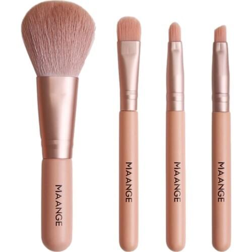 4 Pack Dense Makeup Brushes Eyeshadow Eyebrow Blending Brush Pink
