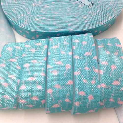 5 Yards 16mm Flamingo Sewing Apparel Accessories foe elastic Ribbon Handmade Lace Trims Wedding Decoration