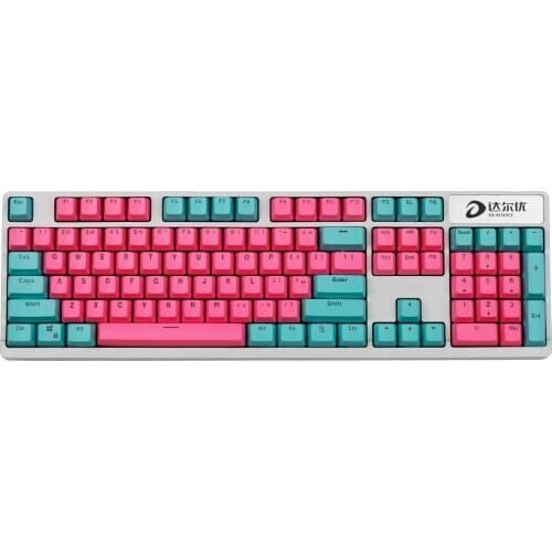 61/87/104 Keys PBT Doubleshot Back-Linght OEM Height Miami Theme Keycaps For Mechanical Gaming Keyboard