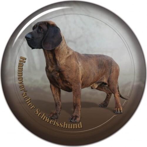 B0891# 13CM/17CM Self-Adhesive Decal Hannoverscher Schweisshund Dog Car Sticker Decors on Bumper Rear Window Laptop