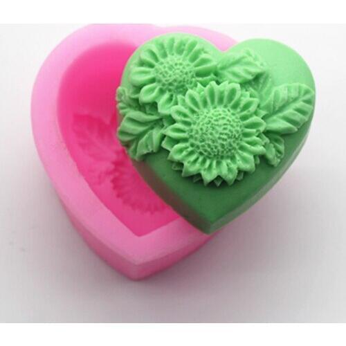 C379 Sunflower loveCraft Art Silicone Soap mold Craft Molds DIY Handmade soap molds