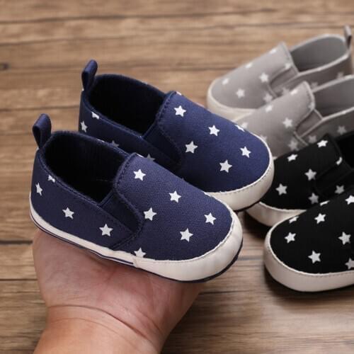 Baby Shoes for Newborn Print Stars First Walkers Baby Boy Girls Shoes Soft Sole Anti-slip Toddler Crib Fashion Shoes for Kids