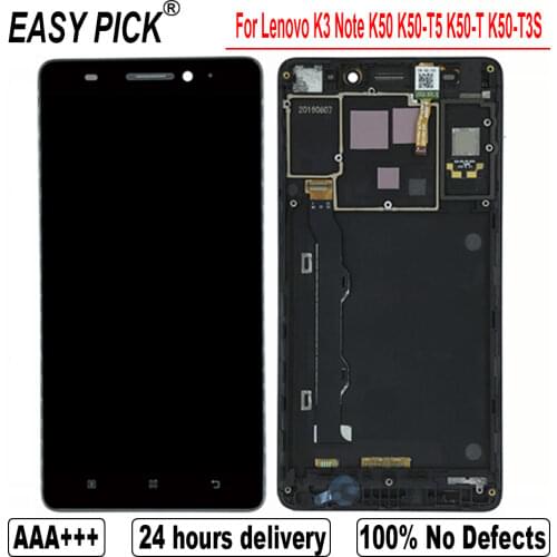 For Lenovo K3 Note K50 K50-T5 K50-T K50-T3S LCD Display Touch Screen Digitizer Assembly Replacement With Frame Free Tools