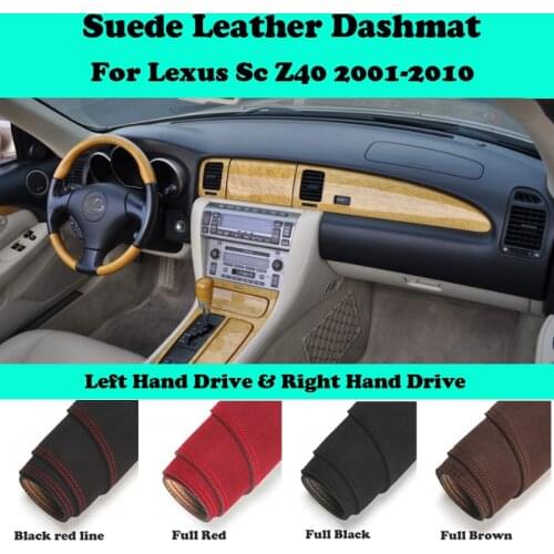 For Lexus Sc Z40 Sc430 2001 2002-2010 Suede Leather Dashmat Dashboard Cover Pad Dash Mat Car-Styling Carpet Accessories LHD RHD