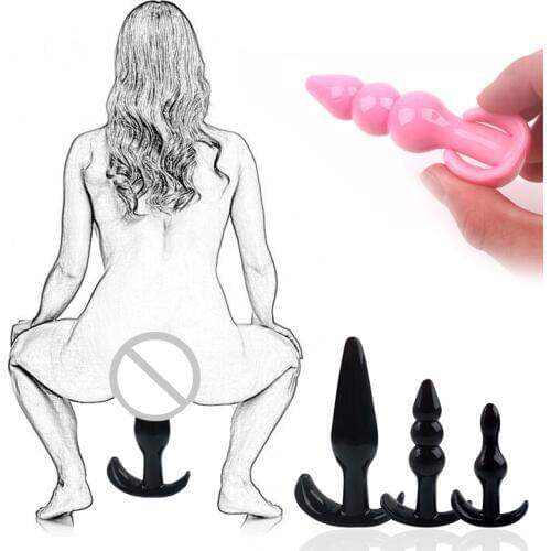 Erotic Jelly Dildo Ass Plug Anus Prostate Massage Butt With Suction Cup No Vibrator Anal Bead Spigot Sex Toys For Female Male
