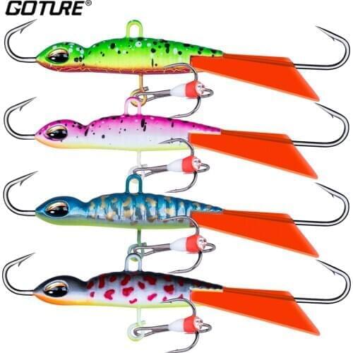 Goture 4pcs/lot Fishing Balancers,7.8cm 15g Winter Fishing Lure ,Ice Jig Wobblers for Pike Perch Walleye
