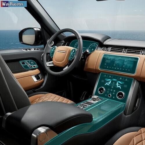 Car Interior Central Console Screen Gear Self Healing TPU Sticker Transparent Protective Film For Range Rover Sport Accessories