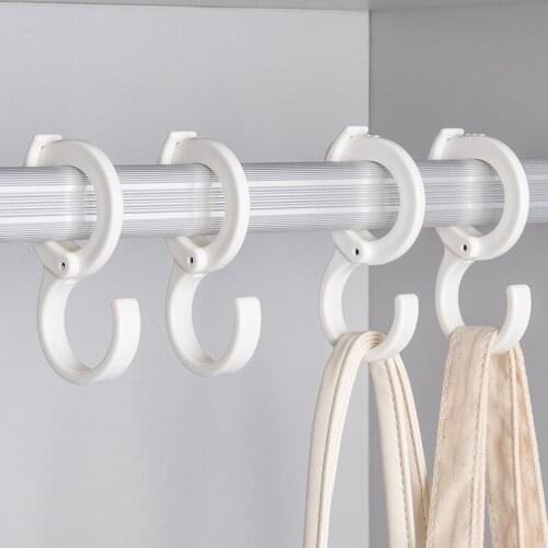 2Pcs Card-position Hanging Hook Coat Bag Bathroom Wardrobe Strong Household S Type Multifunction Convenience Hooks Trace-free Dr