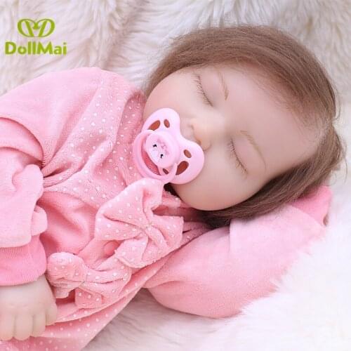 Reborn baby doll DollMai brand 50cm soft silicone reborn baby dolls toys for child gift BEBE DOLL realista boneca